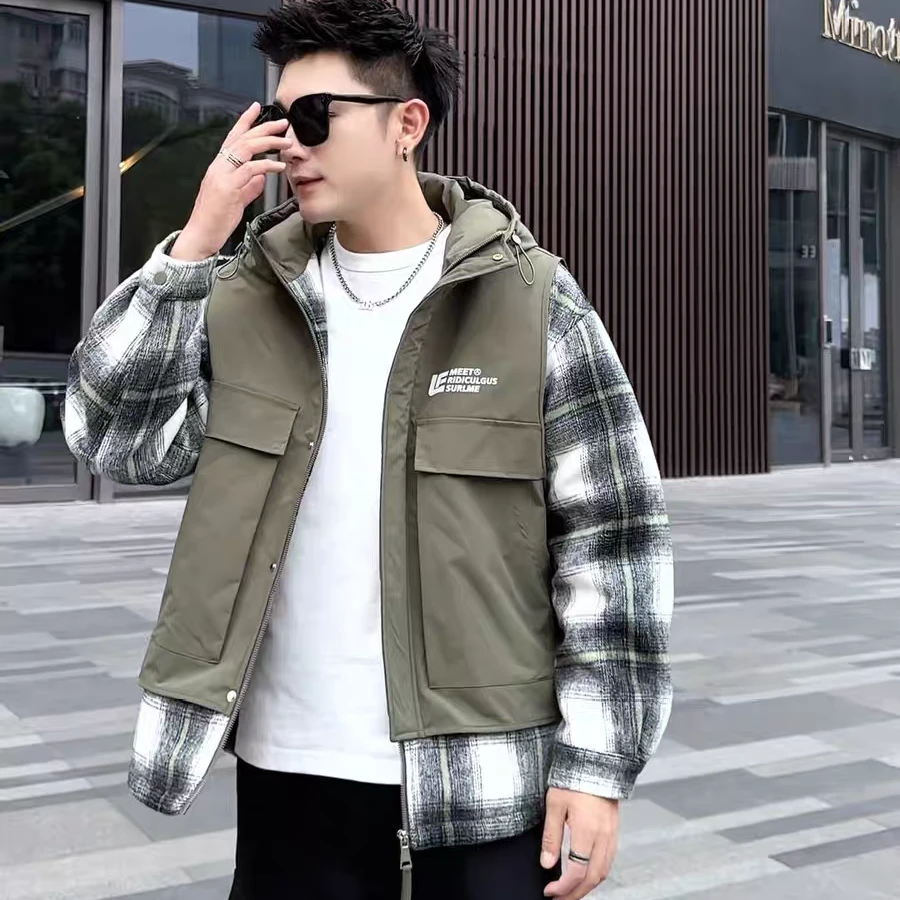 6812绿G--胡家【剪标款】银河旷野连帽保暖情侣加厚外套