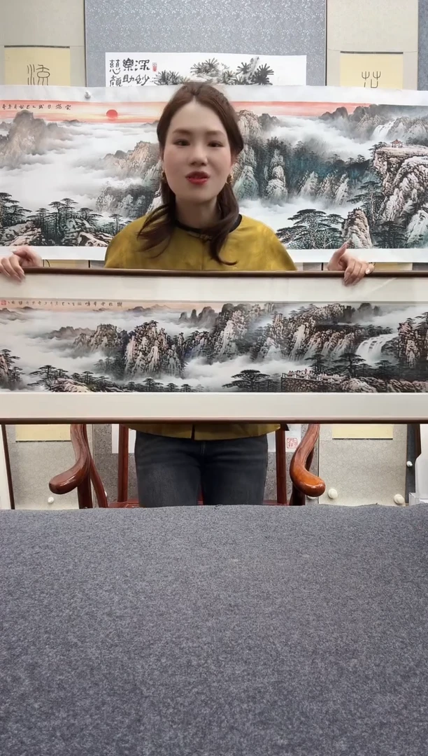 书法王冬亮37*137横幅带框-画心3平尺