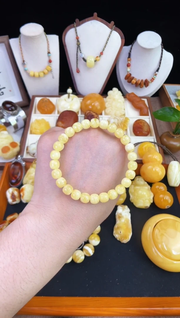 琥珀未镶嵌珠宝奇石柒月