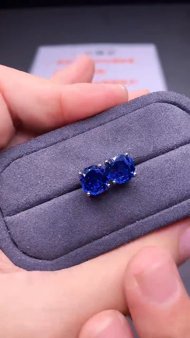 银S925镶嵌托帕石耳饰...