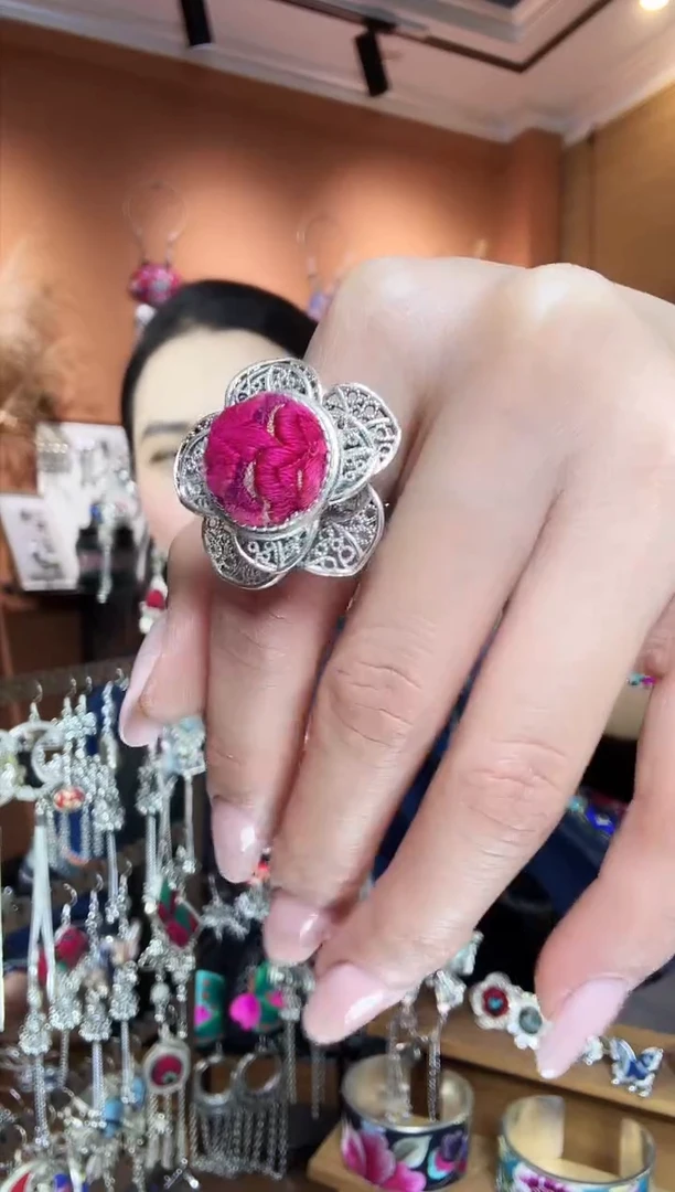 【闪购商品】刺绣纯手工民族风戒指