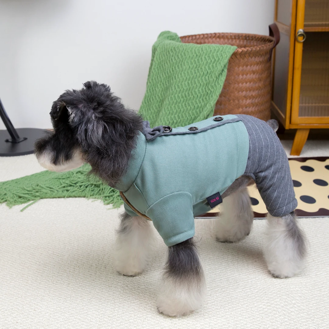 金冠宝贝2025新品上新宠物绅士立领四脚棉服加绒加厚泰迪比熊博美