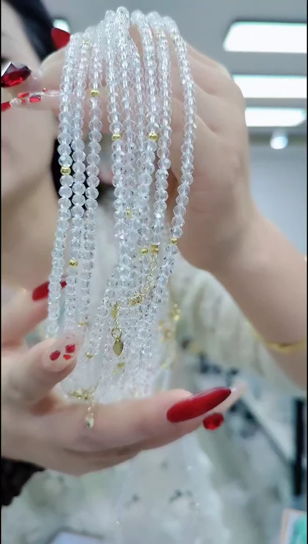 【闪购商品】水晶颈饰合金3108白水晶项链