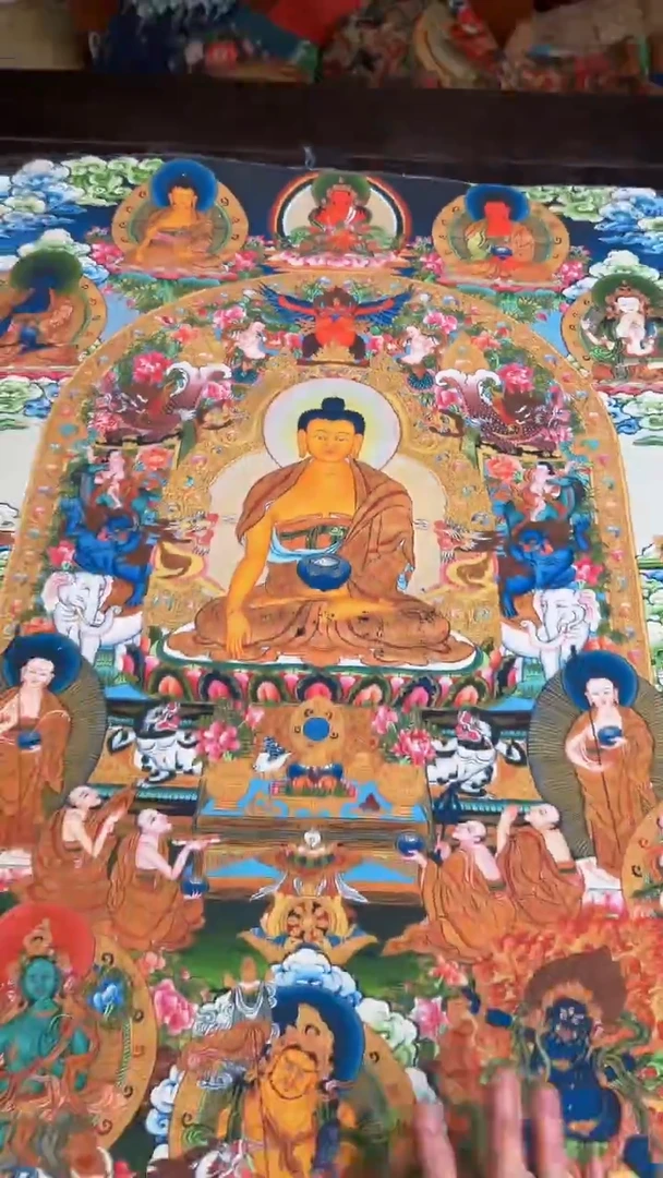 装裱画精品手绘唐卡链接--A