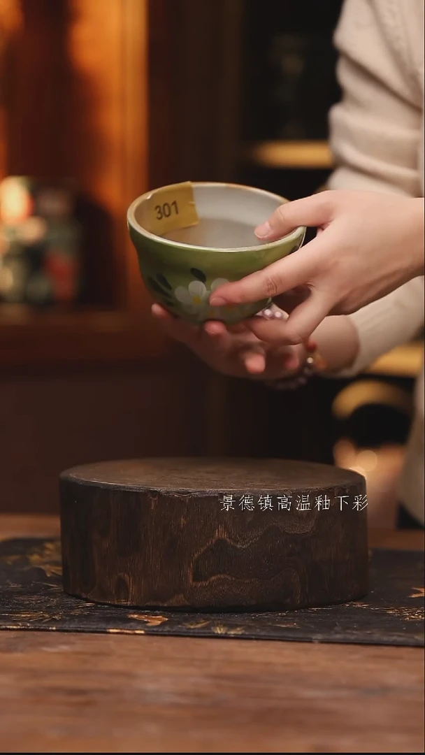 陶瓷 景德镇高温釉下手绘陶瓷@L301@