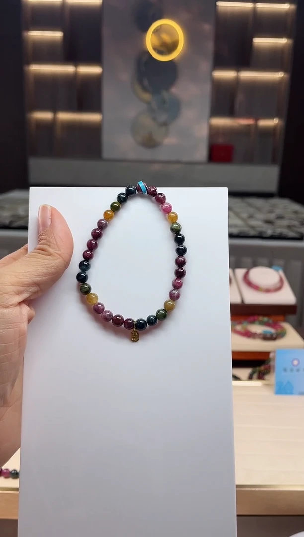 单圈手串未镶嵌碧玺（多样性发一条）Q