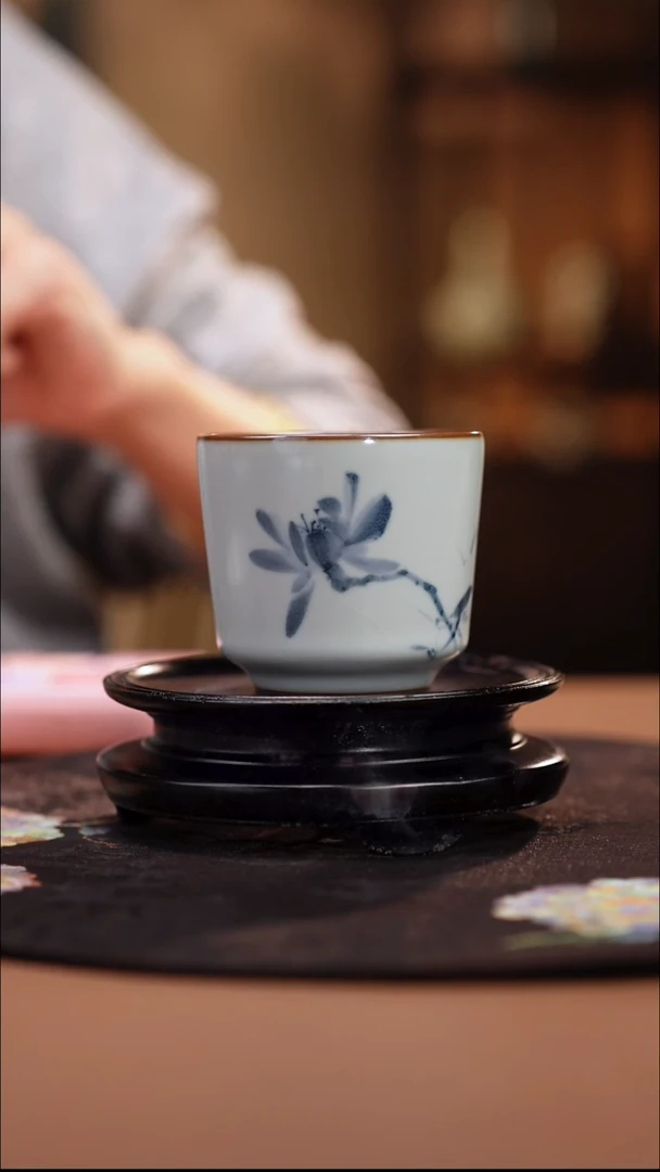 福利价 气窑 月影白 玉兰直筒杯