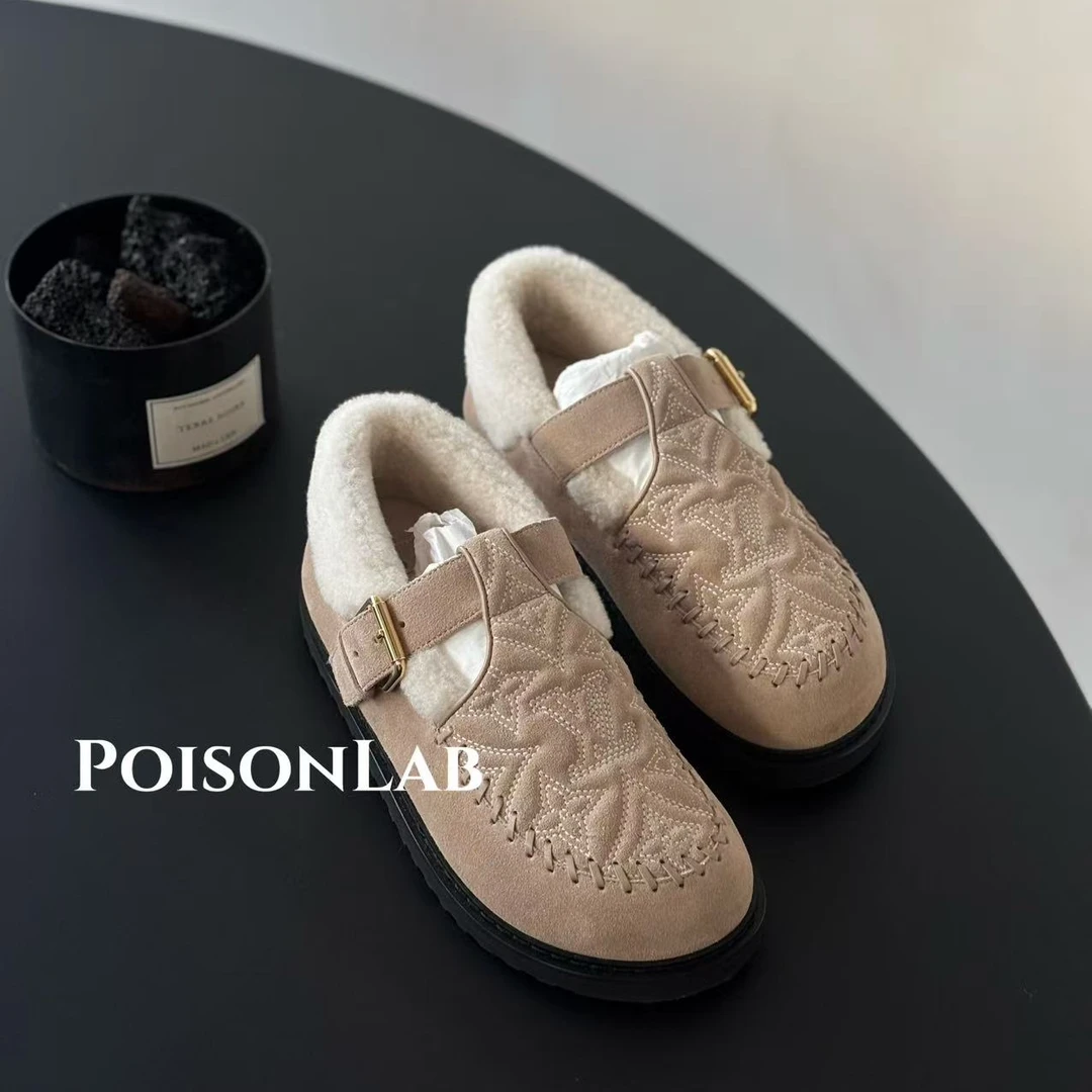 未使用 LouisVuitton/路易威登 25秋冬新款玛丽珍毛毛棉鞋