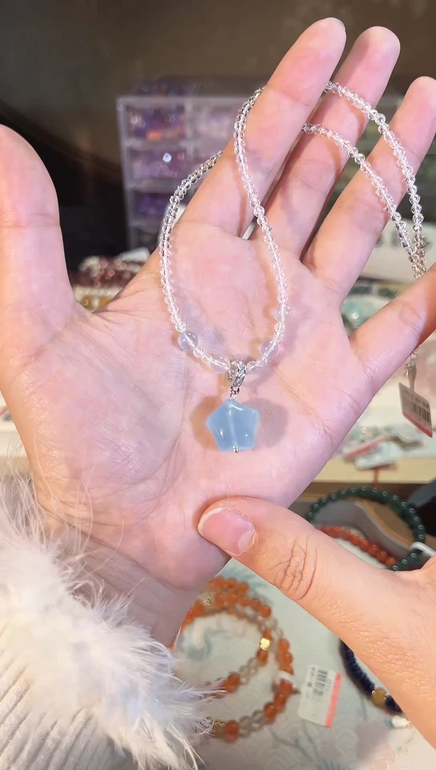【闪购商品】海蓝宝石颈饰未镶嵌F98项链