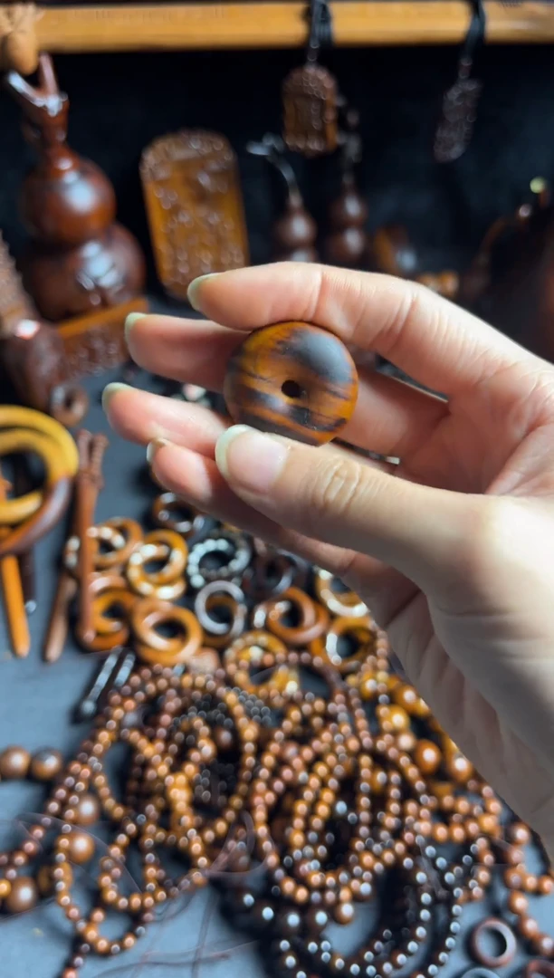 木枣木直播间专属链接~虎斑平安扣