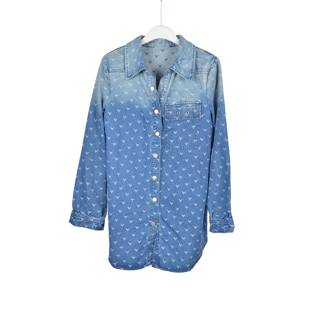 【Y专柜捡漏】女装QAB-牛仔衫6817蓝色（缺配件）