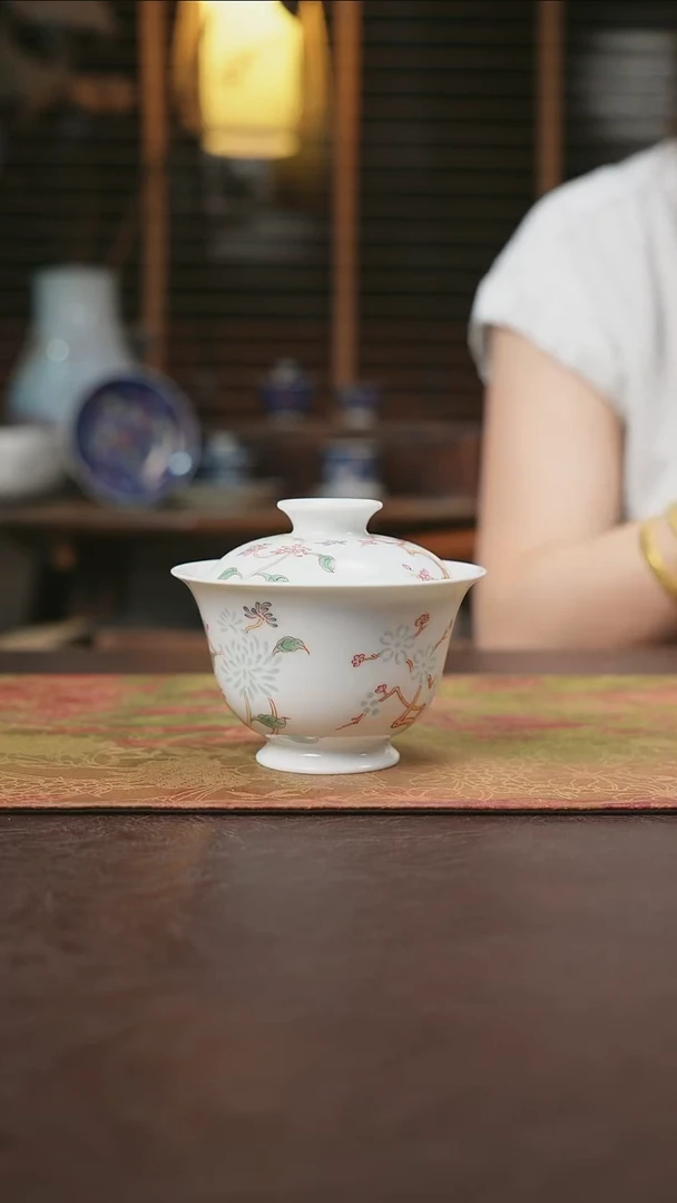 景德镇陶瓷杯碗柴烧多人