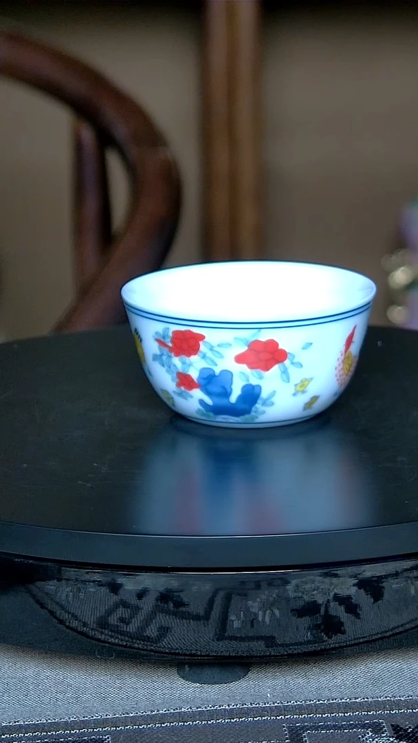 景德镇手工斗彩鸡缸杯