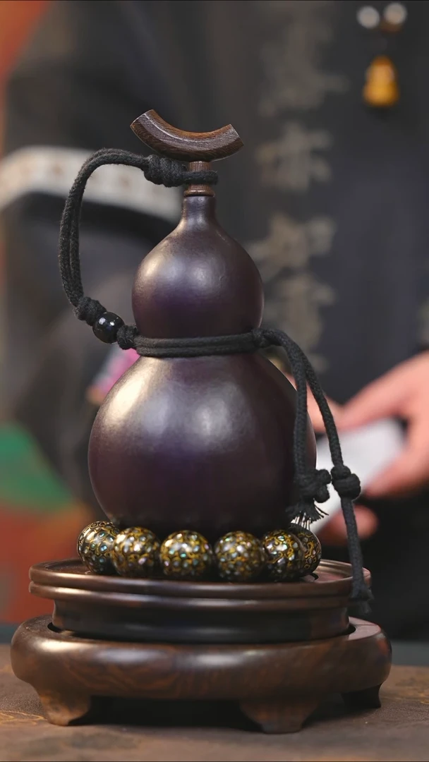 【闪购商品】YR101大漆酒葫芦不包手串及旋转底座