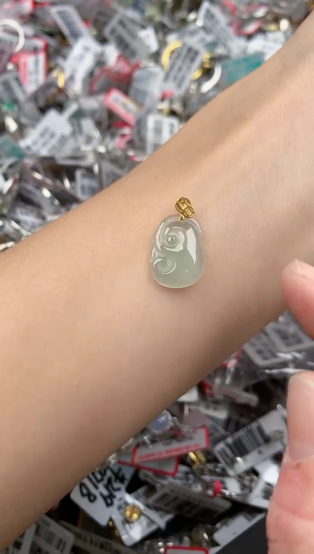 银S925镶嵌戒指翡翠444------0