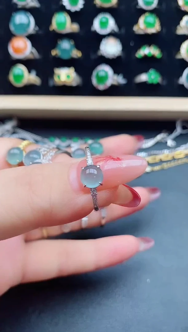 【闪购商品】翡翠戒指银S925镶嵌321321