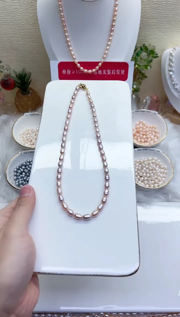 【闪购商品】淡水珍珠项链未镶嵌糖果长米6mm