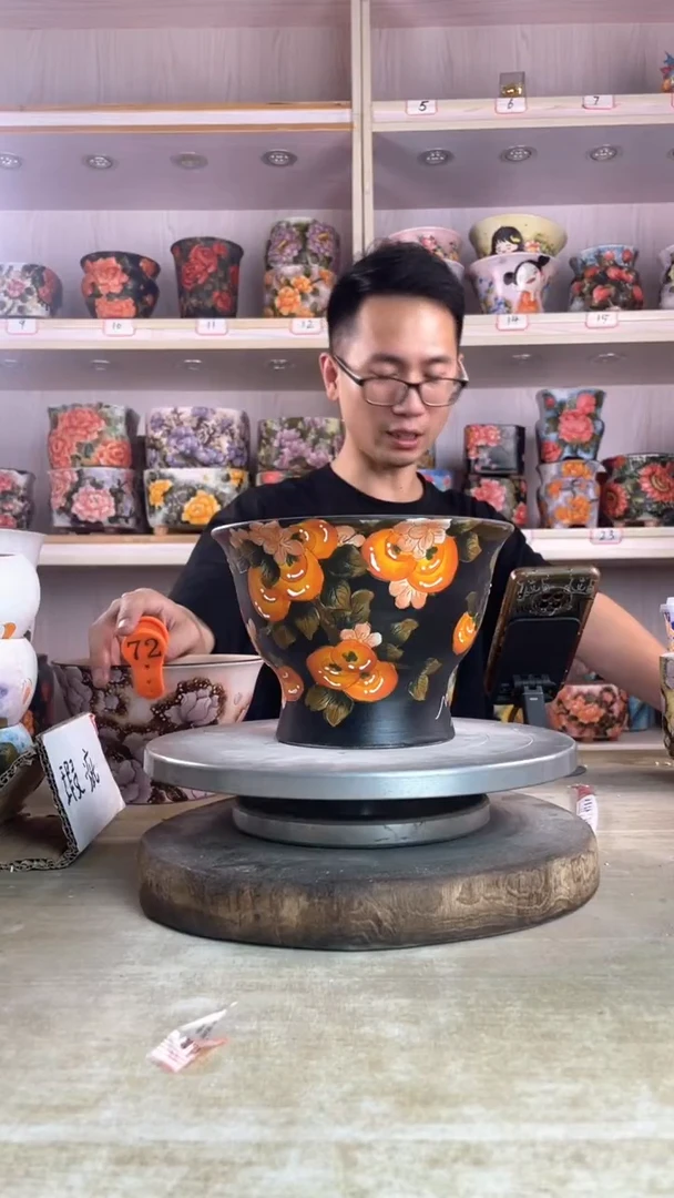 摆件72陶花岛多肉陶瓷花盆罐——微瑕