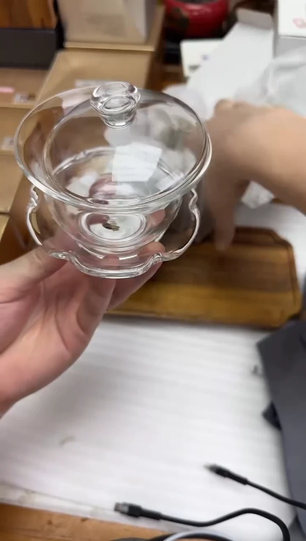 风谜金标荷悦盖碗透明色