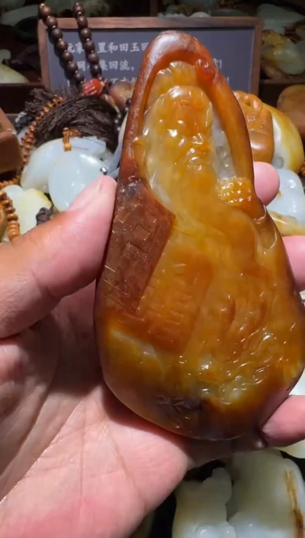 和田玉未镶嵌挂件关公