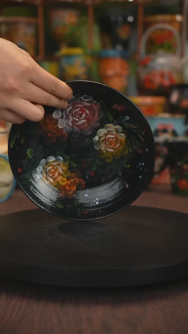 紫砂油画手绘釉下彩