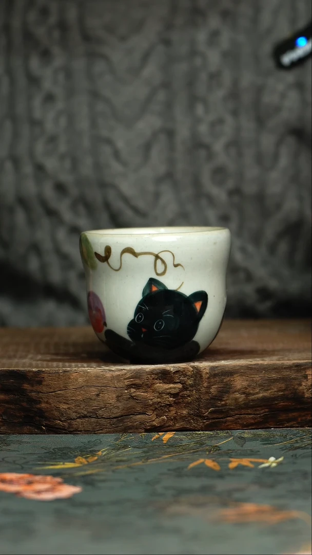 【闪购商品】杯釉下彩手工手绘同款陶器