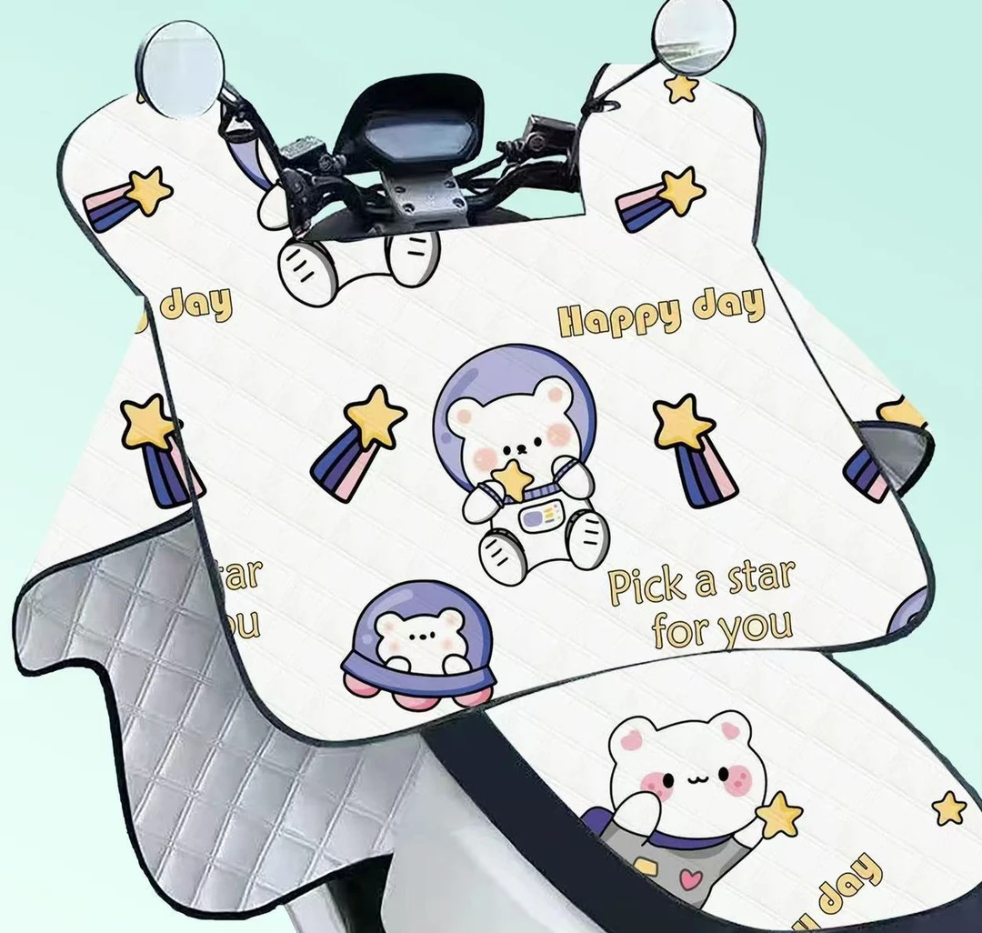 夏季斗篷式挡风被电动车防晒遮阳罩防风防水通用电瓶摩托车挡风被