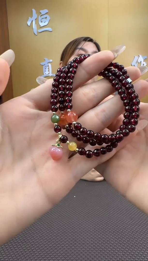 【闪购商品】石榴石手串未镶嵌5mm