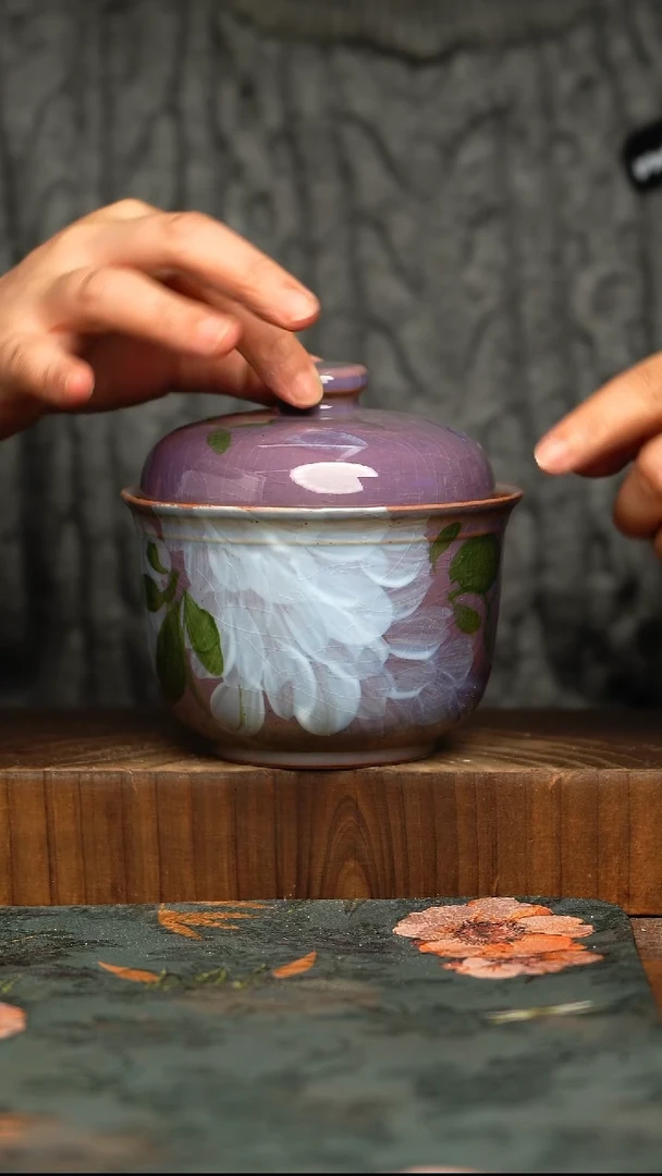 杯釉下彩手工手绘同款陶器