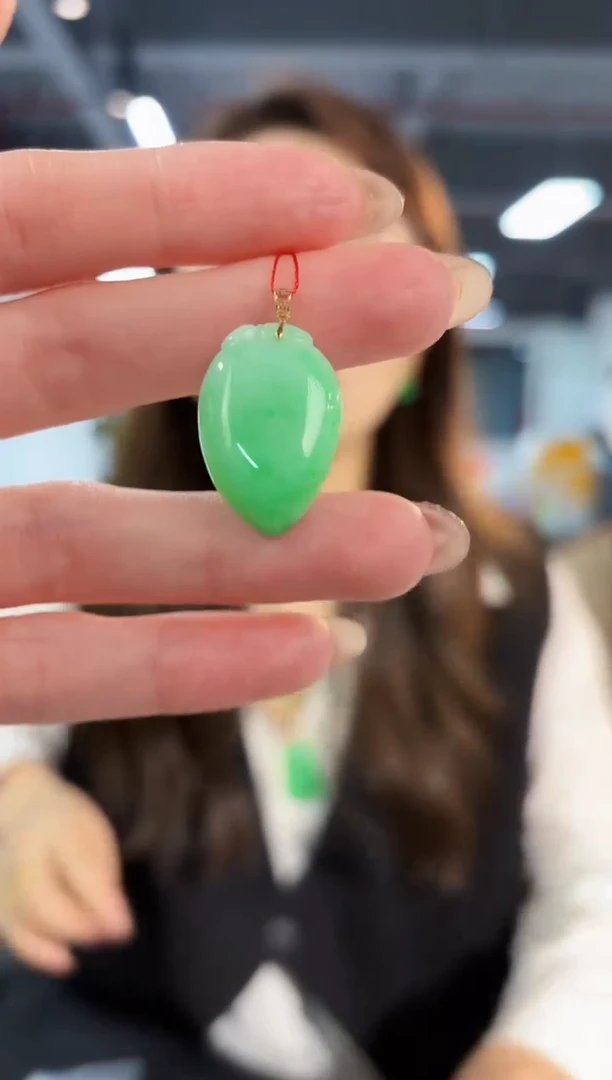 【闪购商品】翡翠颈饰18K金镶嵌缅料A货/支持复检/一件