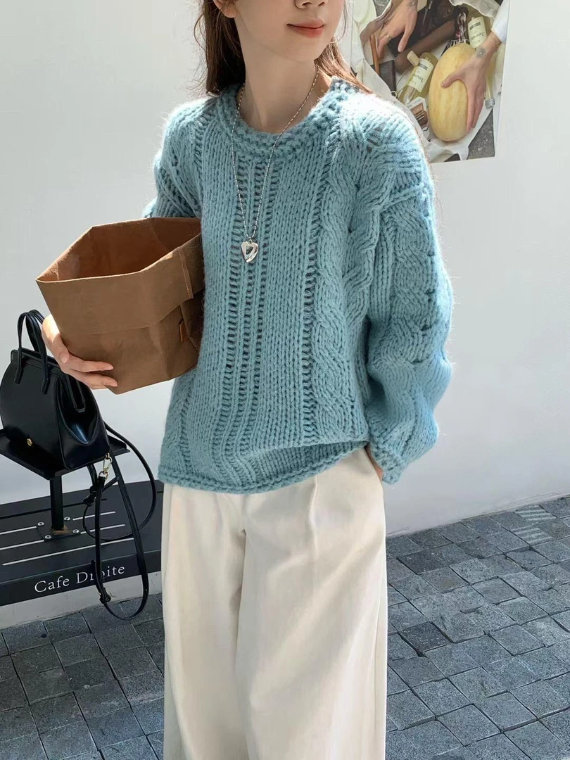 (E111开始)秋冬季韩系新款实体店品质韩版高级感女装气质毛衣