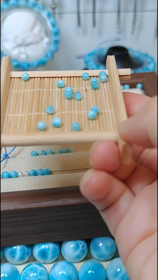 针钠钙石（海纹石）未镶嵌珠宝半成品恬*多样性发其一