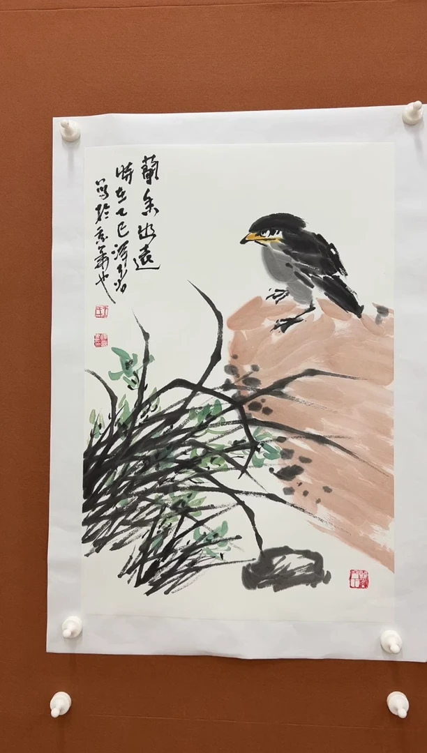 国画王泽喜2.7平尺花鸟
