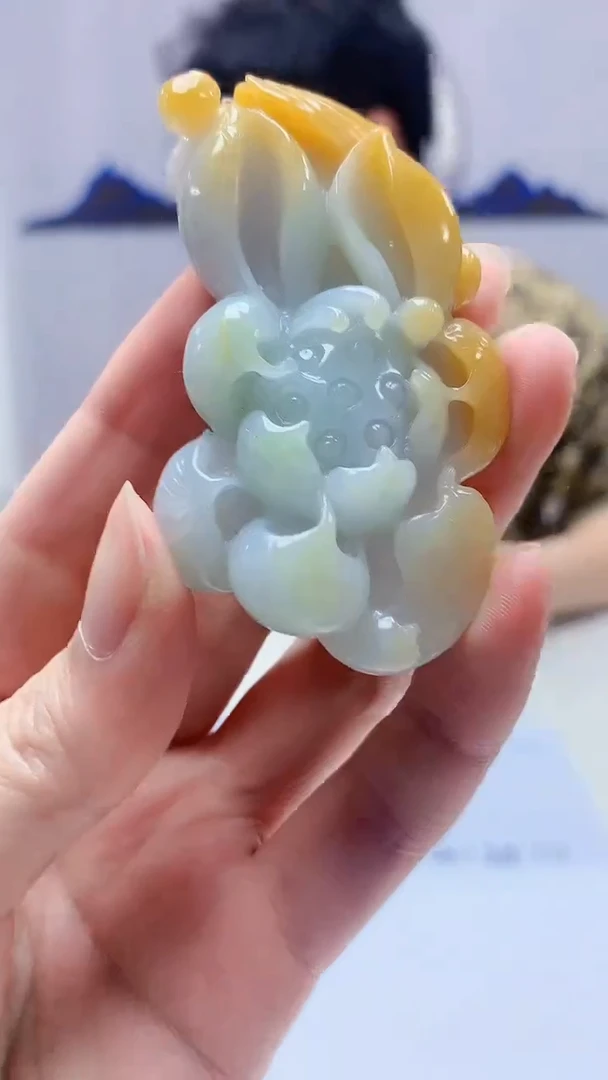 【闪购商品】定制翡翠未镶嵌4688zm-毛货挂件花56