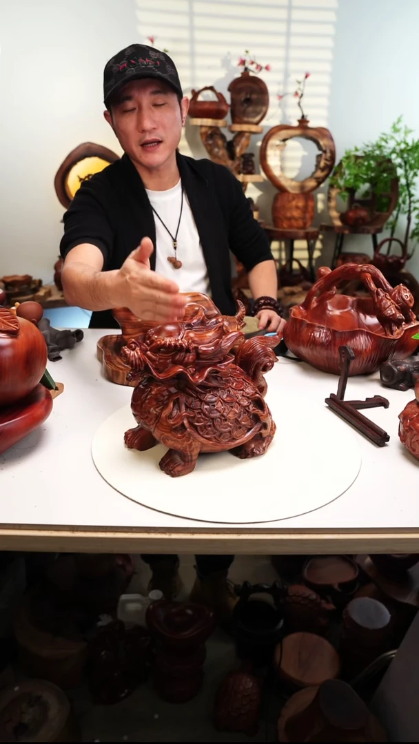 木A65香樟木摆件/龙龟