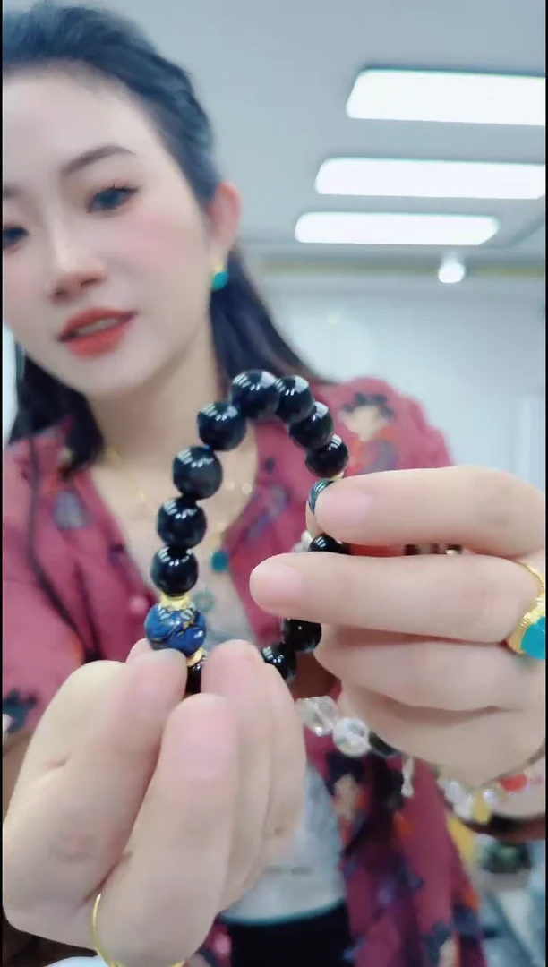 香榧木16117大漆黑色手串