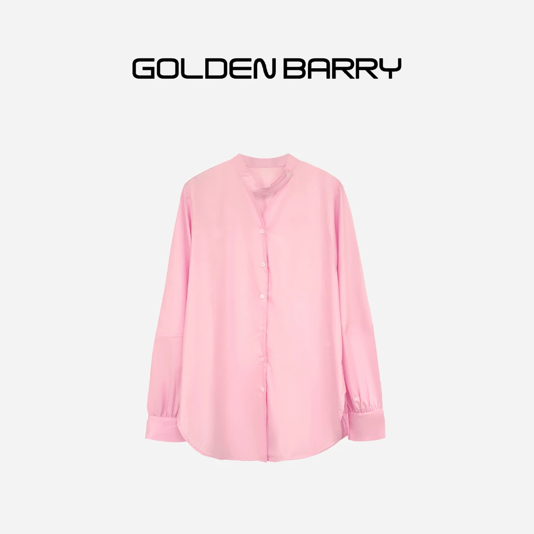 GOLDENBARRY|【福利】212538领口镂空设计灯笼袖衬衫【微瑕】