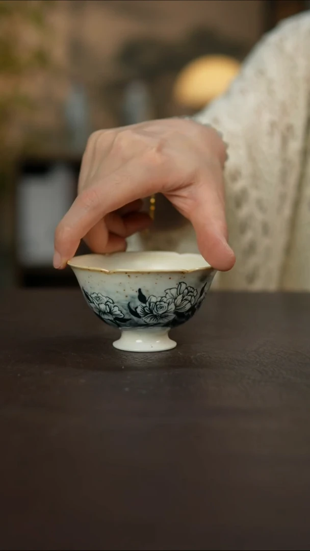 杯景德镇陶瓷杯碗柴烧多人瑕疵