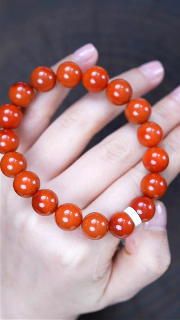 未镶嵌手串南红玛瑙无胶无裂瓦西原矿11mm+35.6g1027