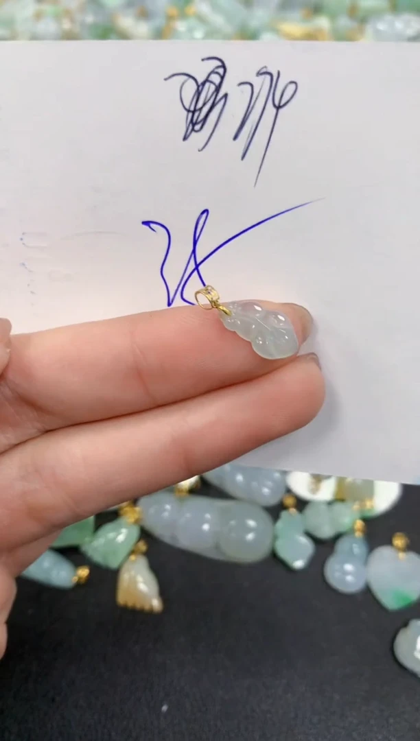 【闪购商品】翡翠颈饰18K金镶嵌 天然翡翠A货