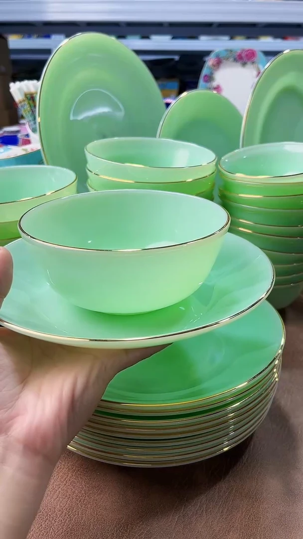 玉瓷5.5寸饭碗10只+8寸深盘10只