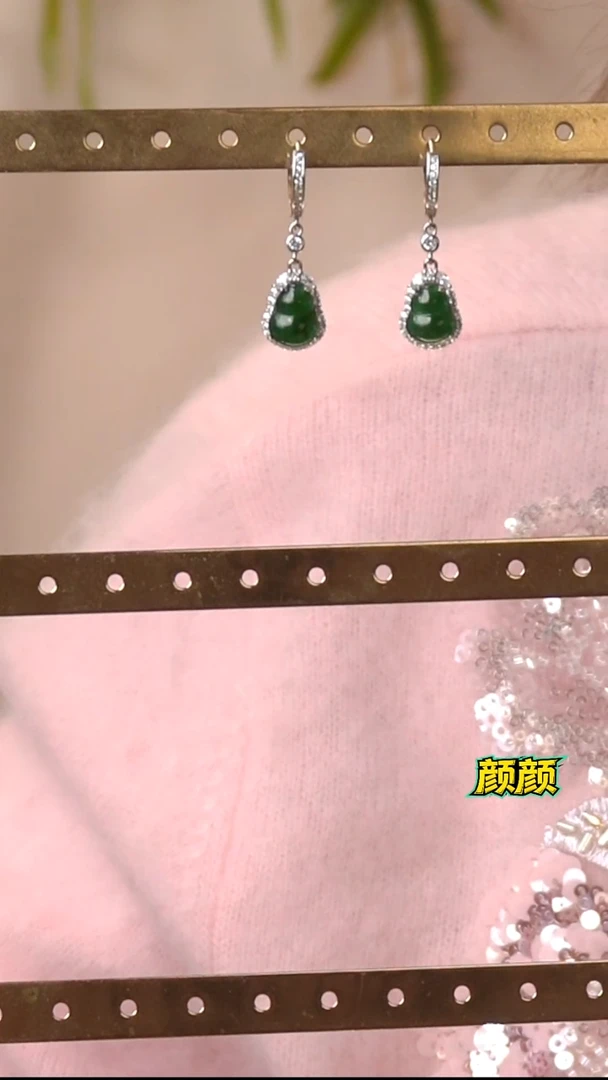 大理石磁石国风耳饰