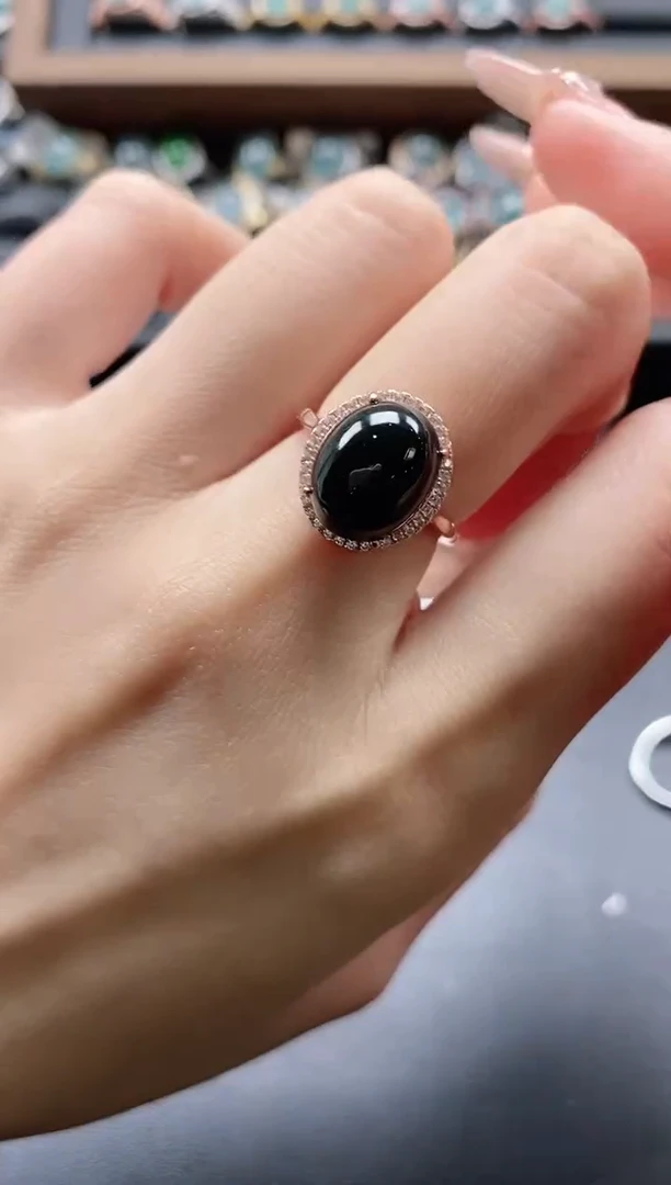 【闪购商品】翡翠戒指银S925镶嵌51151