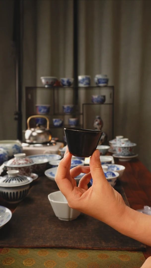 景德镇手工手绘颜色釉单杯