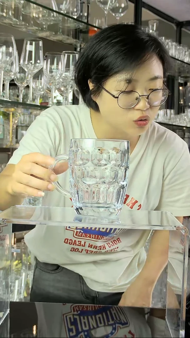 水晶玻璃平底款01-300大菠萝啤酒杯500ML