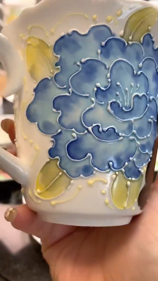 一味*手绘*芙圆玉润杯