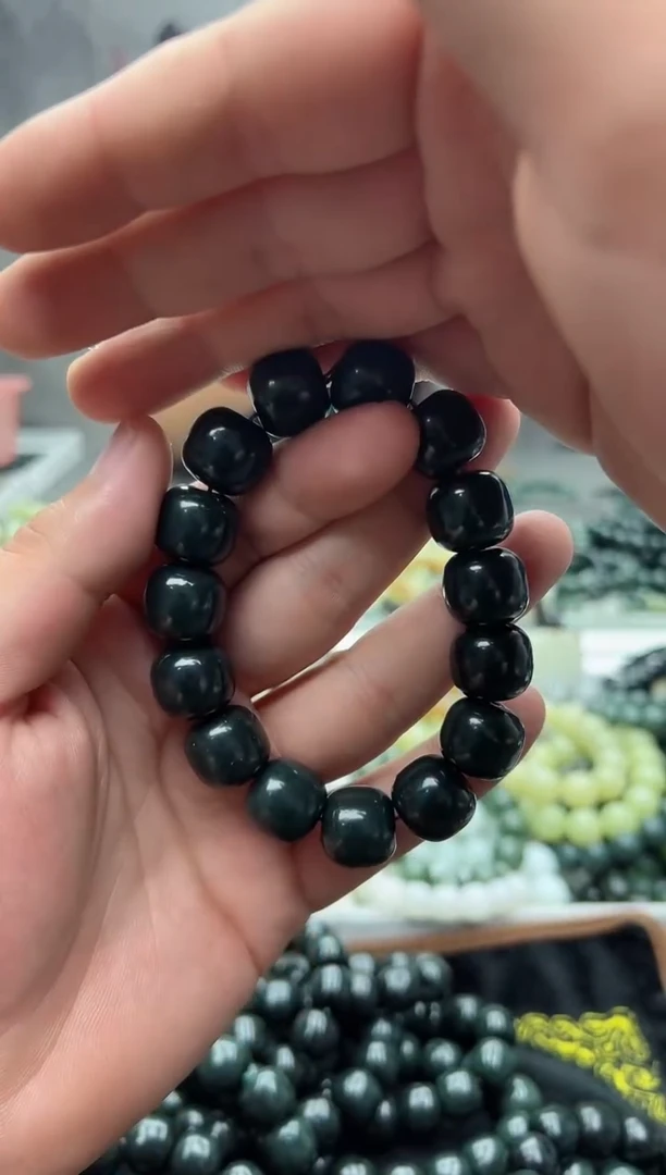 手串未镶嵌和田玉纯天然新疆塔县油青16