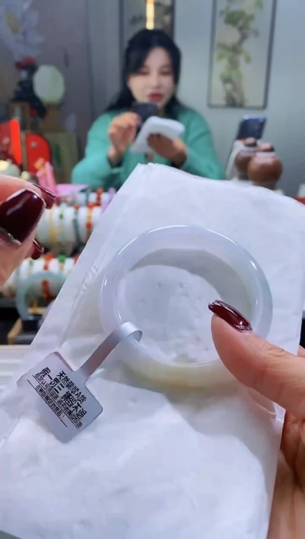 未镶嵌手镯翡翠13号54.0/10.7*7.7 三彩