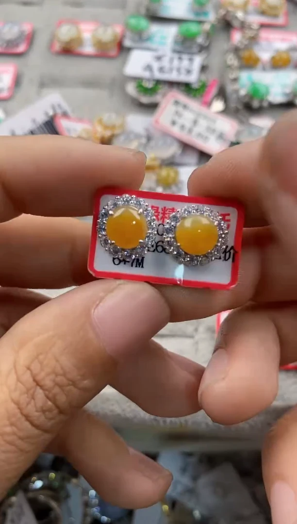 银S925镶嵌戒指翡翠10              8