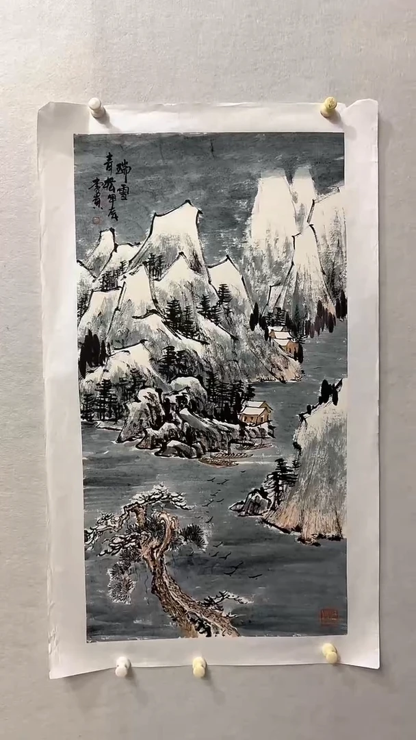 国画李贵老师绘画作品-4平尺精品山水